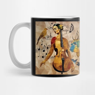 Abstract Image Of A Female With A Body Of A Violin Mug